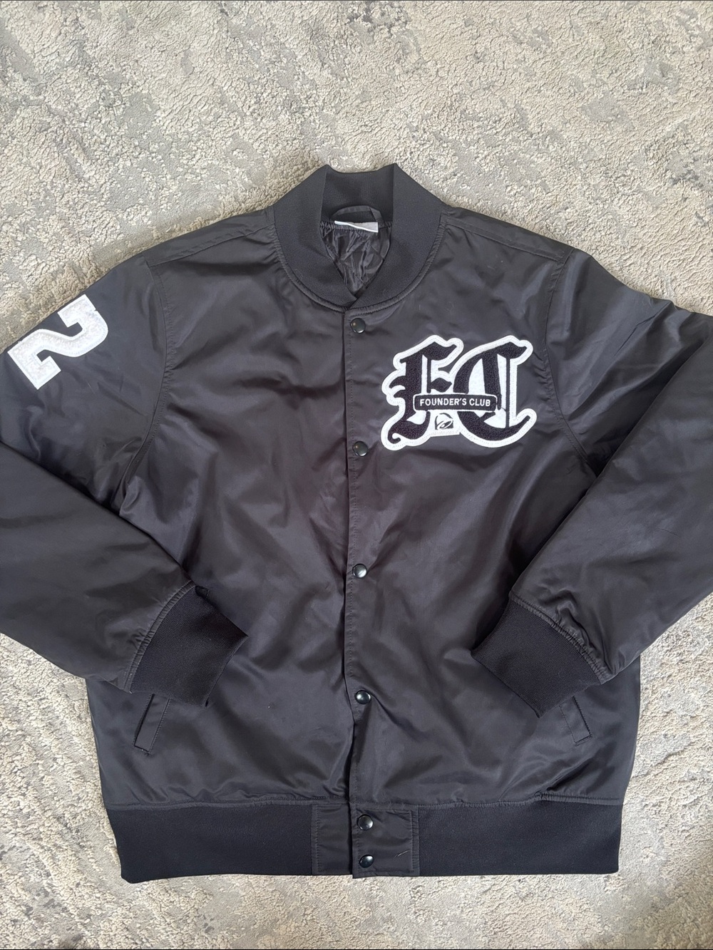 Black Bomber Jacket Founders club Taco Bell.  RARE